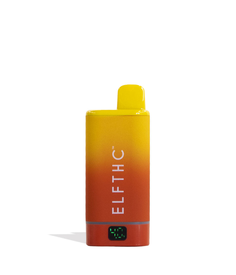 Yellow-Orange Elf THC Box Concealer Variable Voltage Battery 15pk Front View on White Background