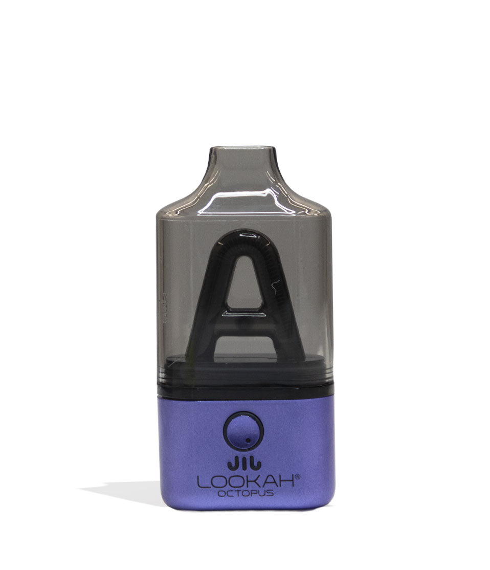 Purple Lookah Octopus Dab Rig Vaporizer Front View on White Background