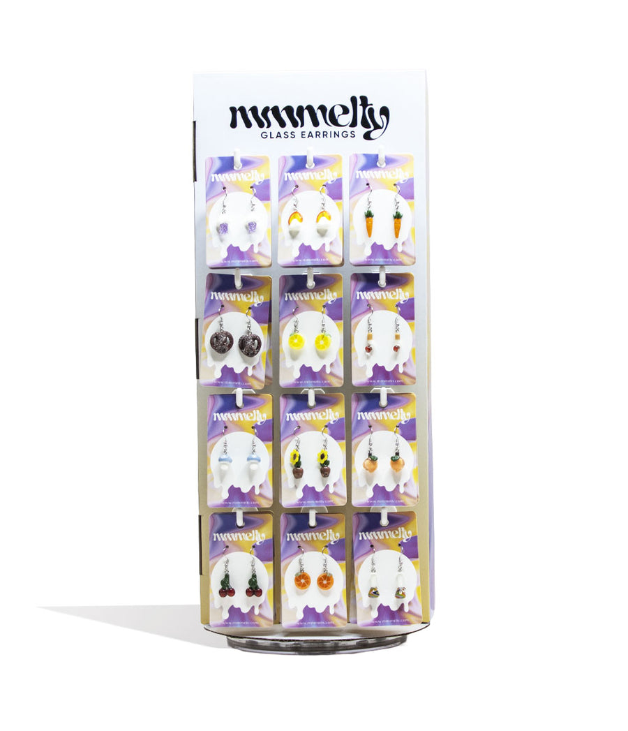 Mmmelty 72pc Earring Display Front View on White Background
