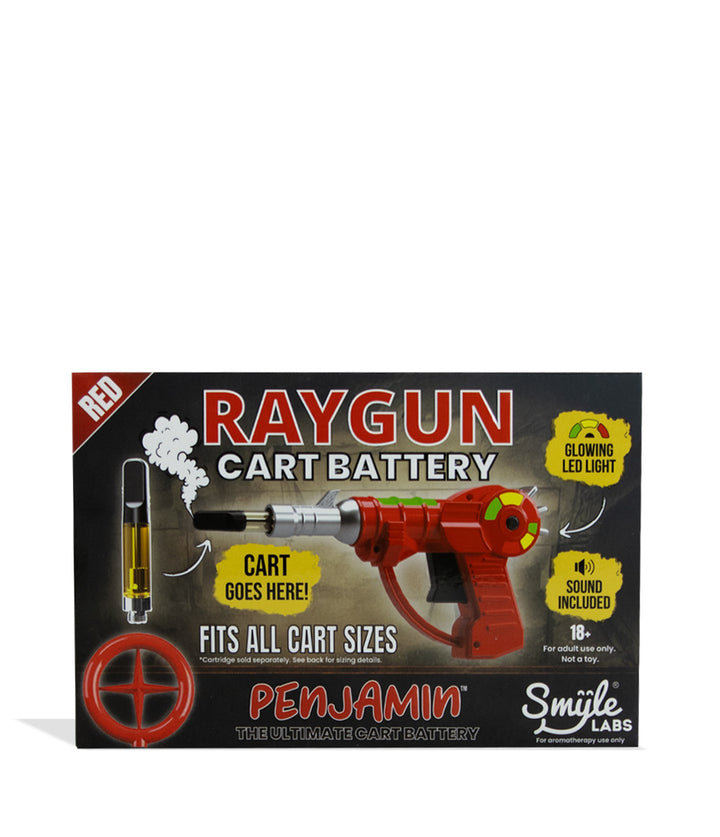 Red Smyle Penjamin Raygun Variable Voltage Battery packaging on white background