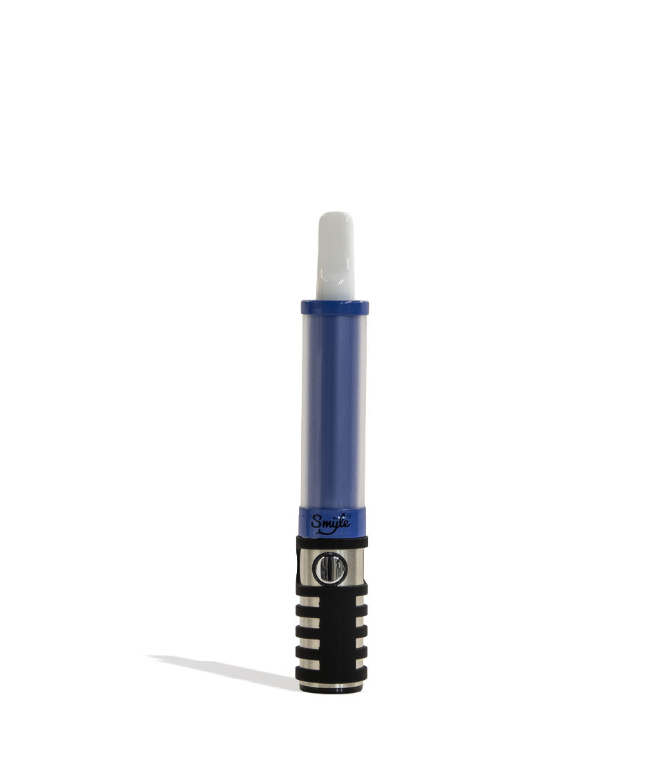 Blue Smyle Penjamin Saber Variable Voltage Battery Front View With Cartridge on White Background