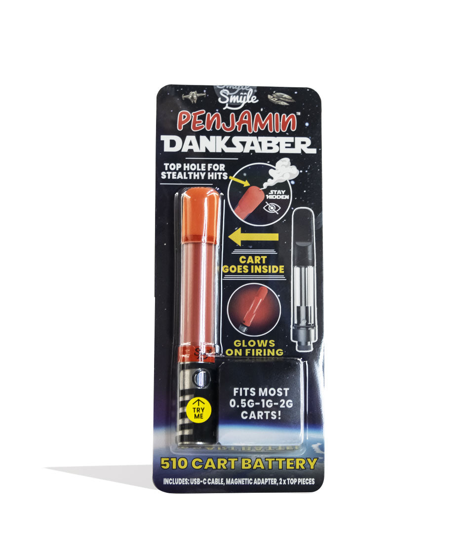 Orange Smyle Penjamin Saber Variable Voltage Battery Packaging Front View on White Background