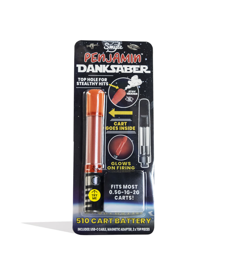 Orange Smyle Penjamin Saber Variable Voltage Battery Packaging Front View on White Background