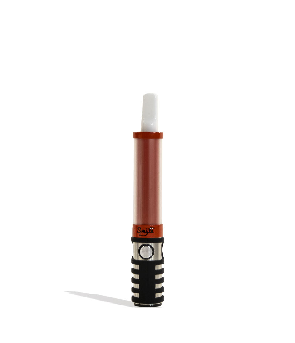 Orange Smyle Penjamin Saber Variable Voltage Battery Front View With Cartridge on White Background