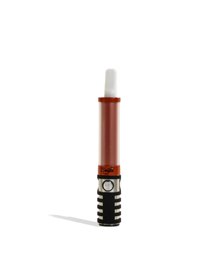 Orange Smyle Penjamin Saber Variable Voltage Battery Front View With Cartridge on White Background