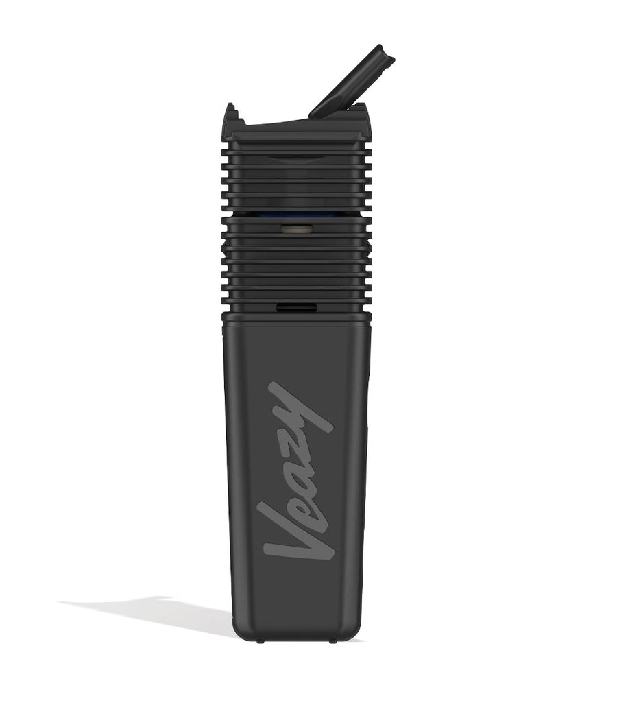 Alluring Black Storz & Bickel Veazy Portable Dry Herb Vaporizer Front View on White Background