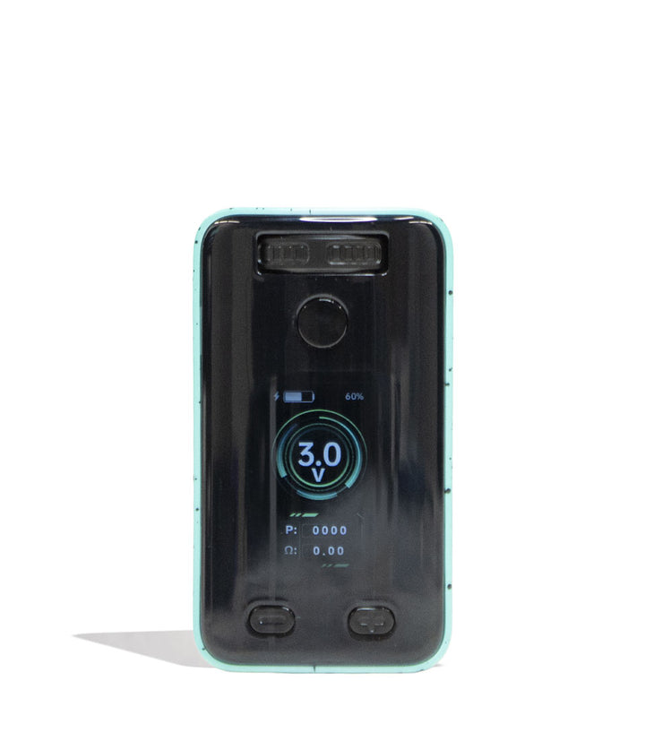 Teal Black Spatter Wulf Mods UNI 3.0 Universal Variable Voltage Battery Front View on White Background