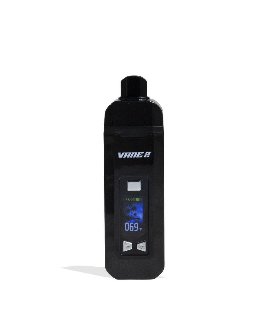 Black Yocan Vane 2 Portable Dry Herb Vaporizer Front View on White Background