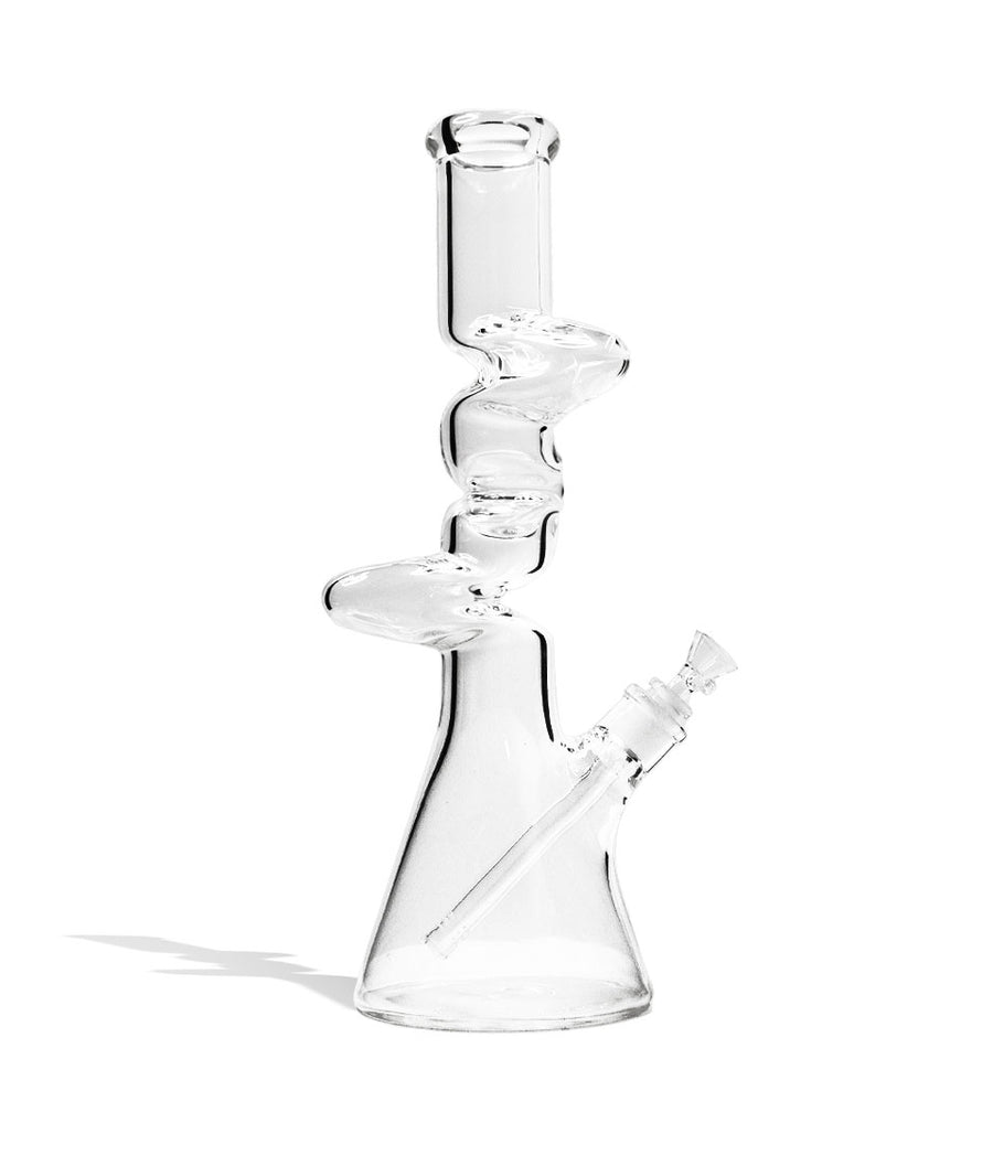 16 Inch 7mm Thick Zong Water Pipe with Bowl Front View on White Background