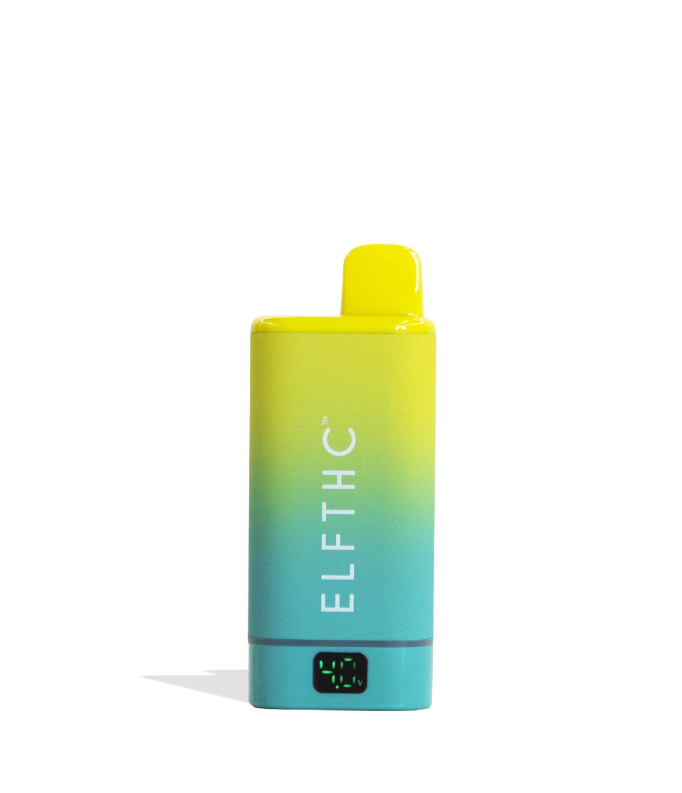 Yellow-Green Elf THC Box Concealer Variable Voltage Battery 15pk Front View on White Background