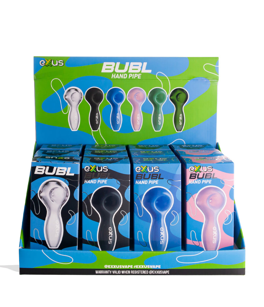 Exxus Vape BUBL Hand Pipe 12pk Front View on White Background