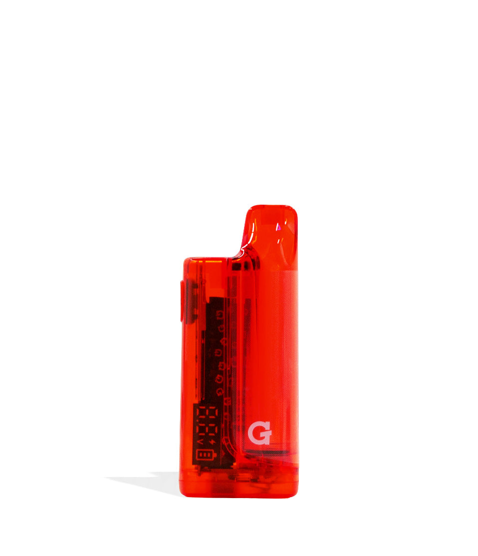 Red G Pen Hydout Retro Clear Variable Voltage Battery 10pk Front View on White Background