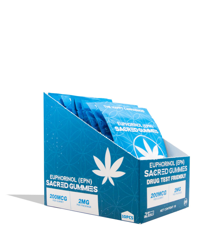 Sacred EPN gummies display box angled opened
