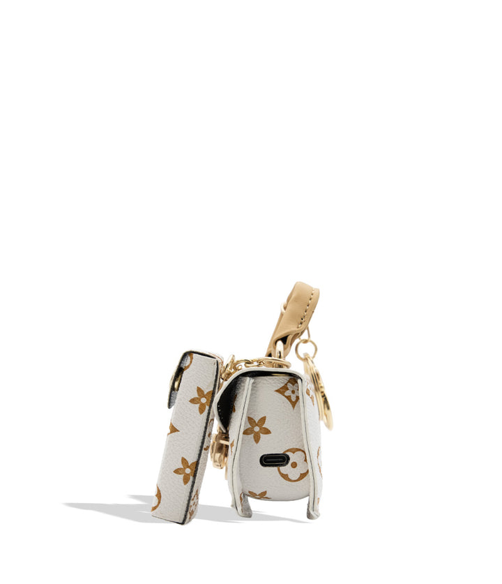 Smyle Pursejamin cartridge vaporizer side view displaying its built in USB-C port on white background