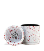 White-Red Spatter