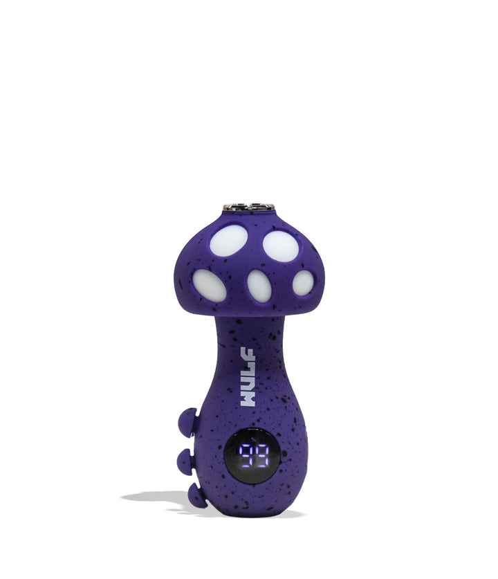 Purple Black Spatter Wulf Mods TRYP Mushroom Shaped Variable Voltage Battery 9pk Front View on White Background