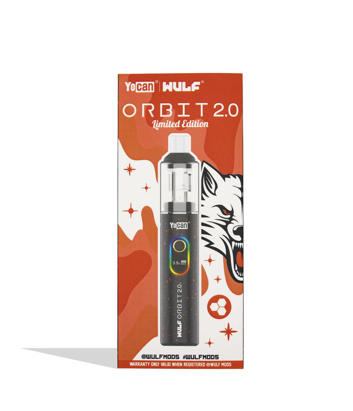 Wulf Mods Orbit 2.0 in black red spatter box on white background