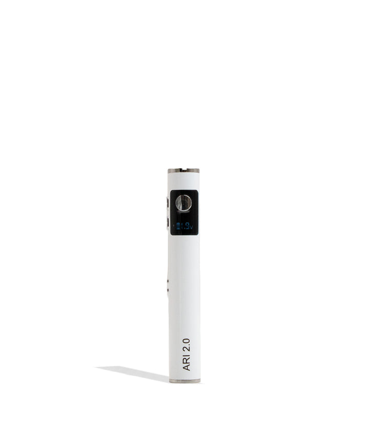 White Yocan Ari 2.0 Variable Voltage Battery 15pk Front View on White Background