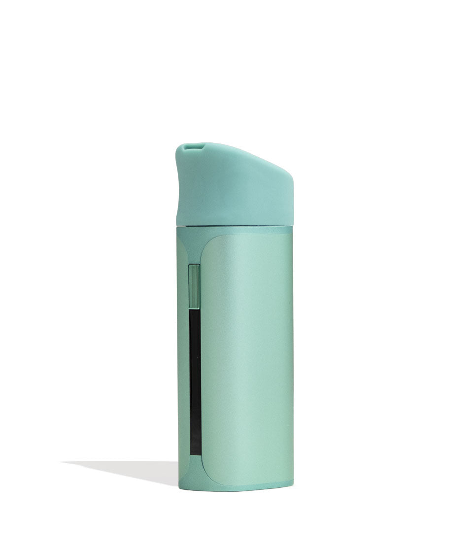 Green Yocan Black Pocket Concentrate Vaporizer Side View on White Background