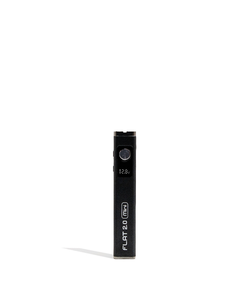 Black Yocan Flat Mini 2.0 Variable Voltage Battery 12pk Front View on White Background