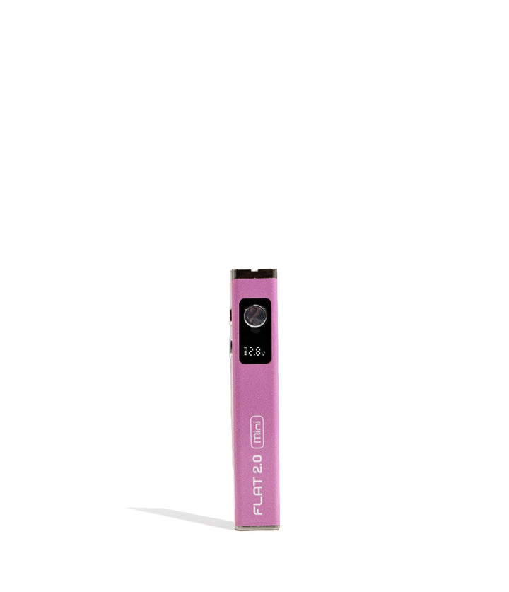 Pink Yocan Flat Mini 2.0 Variable Voltage Battery 12pk Front View on White Background