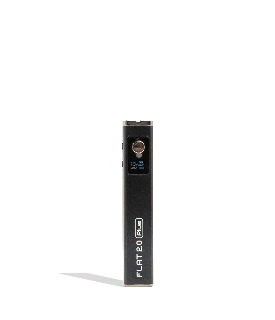 Black Yocan Flat Plus 2.0 Variable Voltage Battery 12pk Front View on White Background