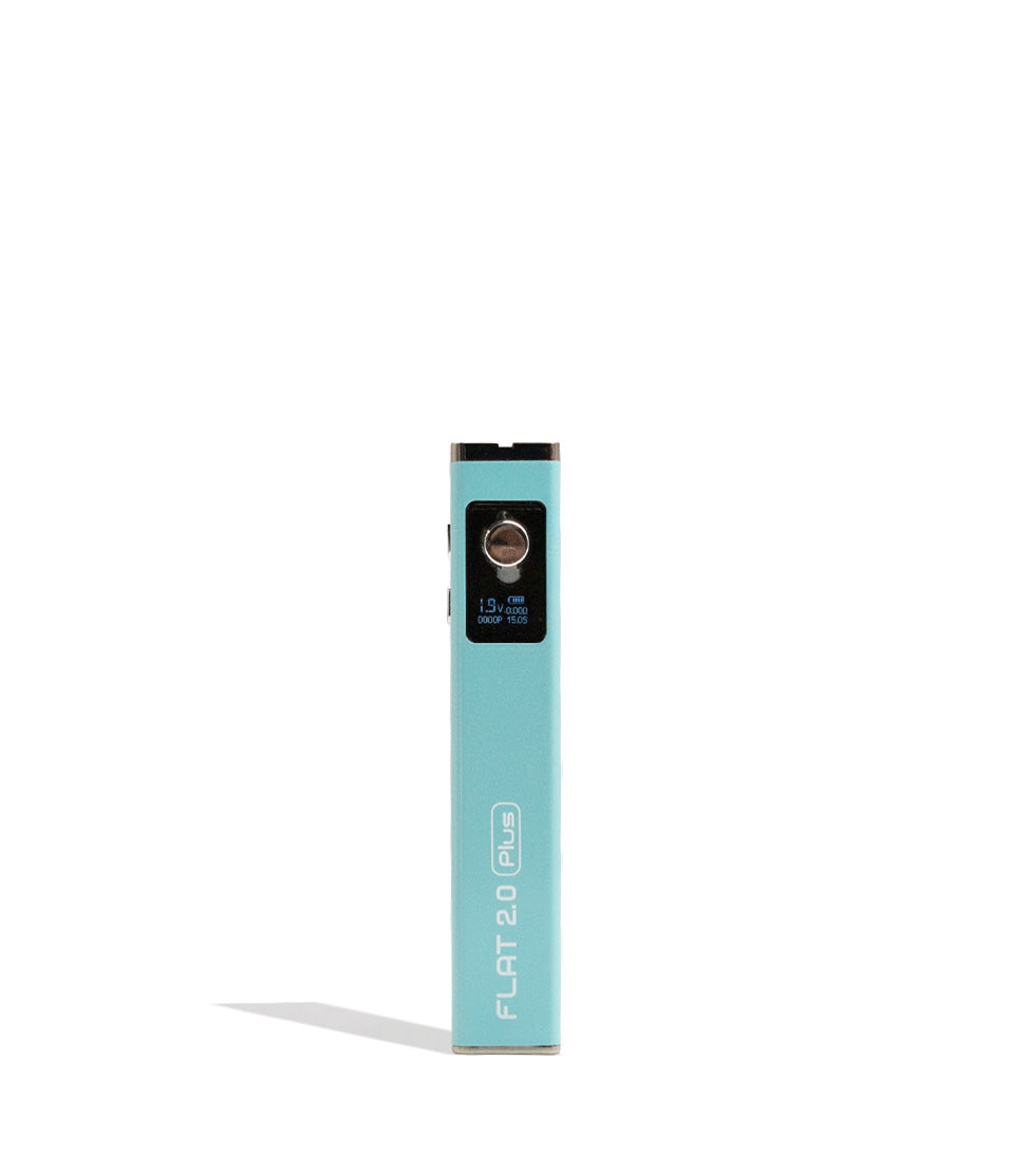 Blue Yocan Flat Plus 2.0 Variable Voltage Battery 12pk Front View on White Background