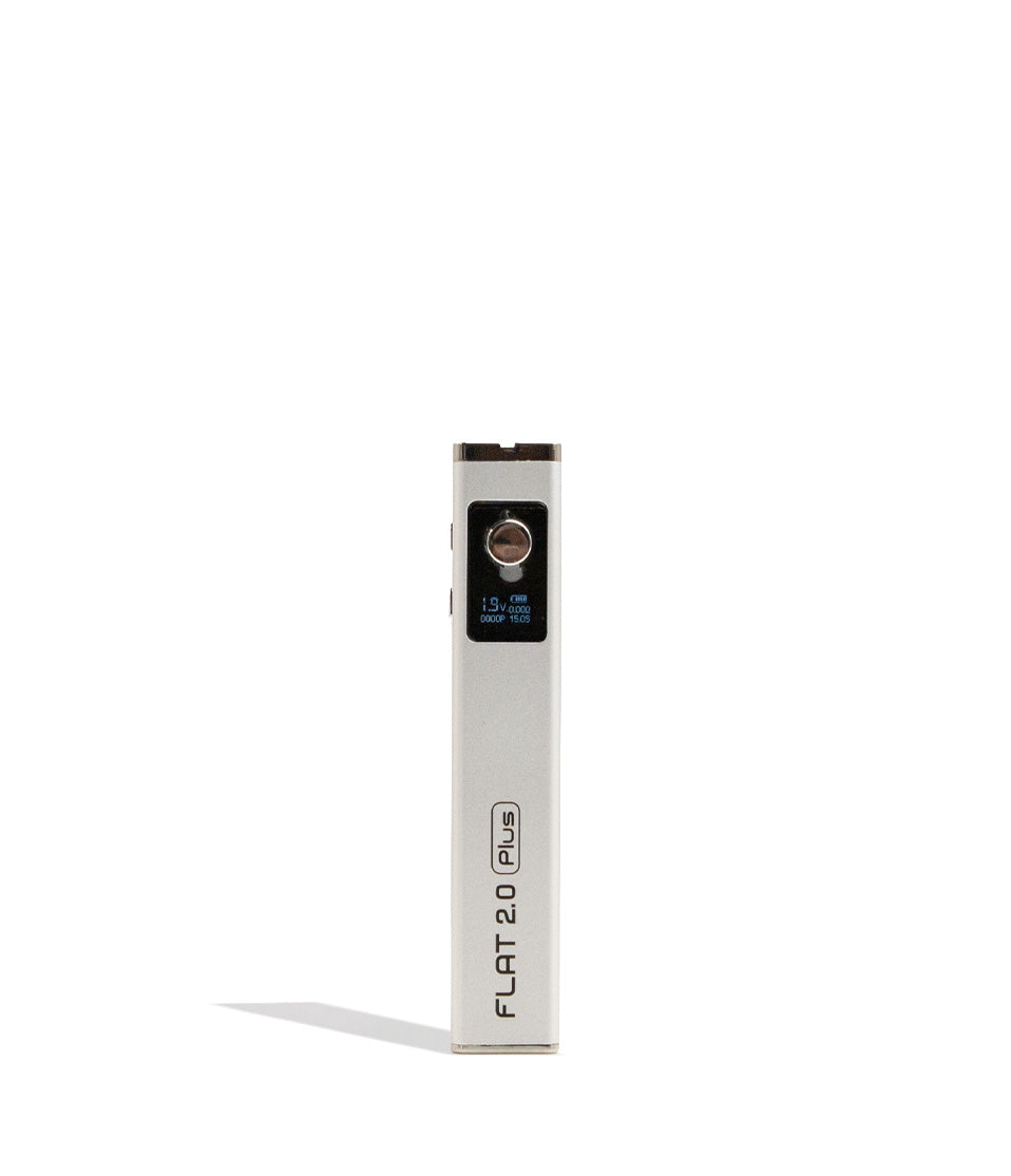 White Yocan Flat Plus 2.0 Variable Voltage Battery 12pk Front View on White Background
