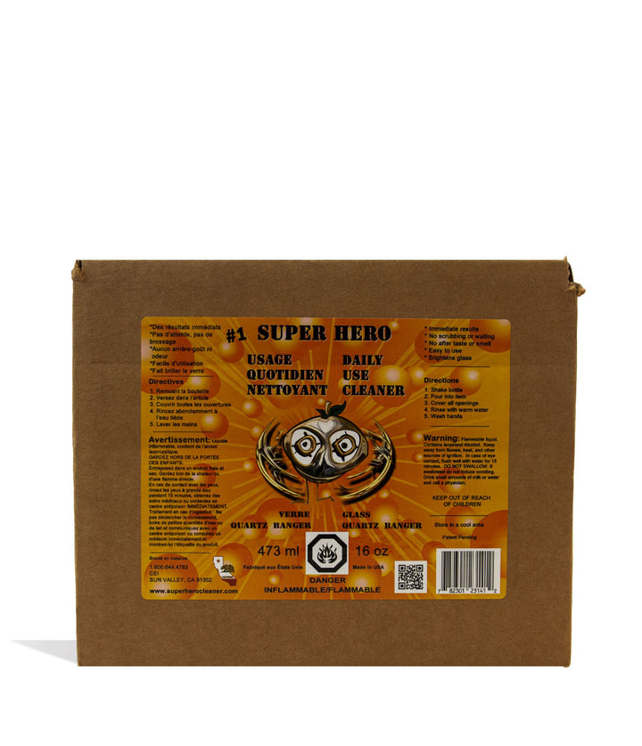Orange Chronic Super Hero 16oz Alcohol Cleaner Bottle 12pk Packaging Front View on White Background